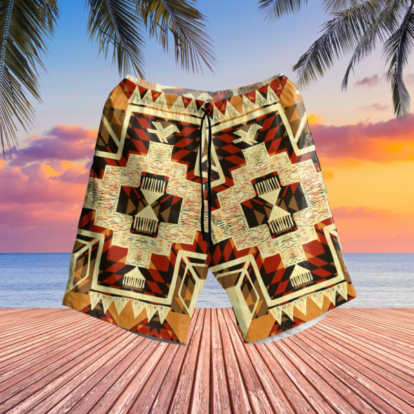 gb nat00022 tribal yellow arrow hawaiian shorts