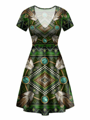 gb nat00023 01 naumaddic arts green neck dress