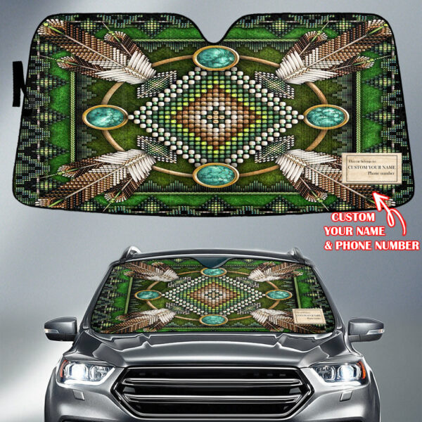 gb nat00023 pattern native american custom name auto sun shades