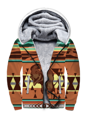 gb nat00024 bison native american 3d fleece hoodie