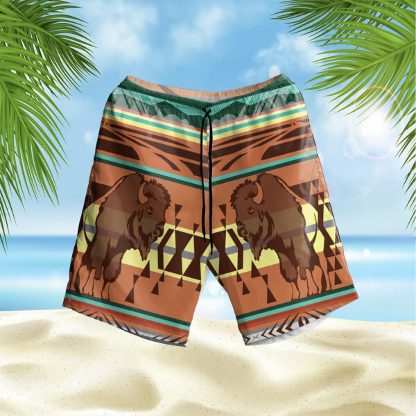 gb nat00024 bison native american hawaiian shorts