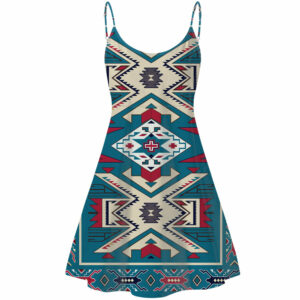 gb nat0003 blue pink pattern native american strings dress