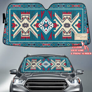 gb nat0003 pattern native american custom name auto sun shades