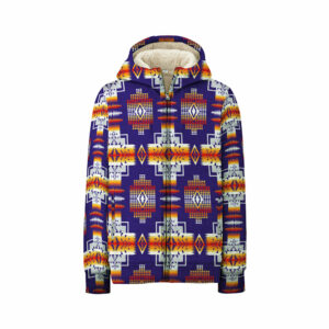 gb nat0004 purple pattern native 3d fleece hoodie
