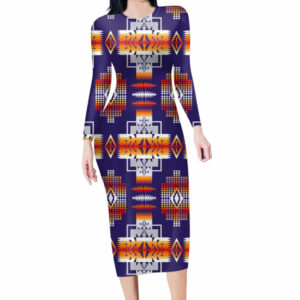 gb nat0004 purple pattern native american body dress 1