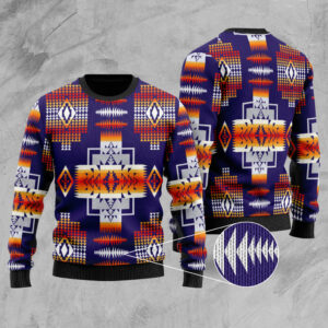 gb nat0004 purple pattern native american sweater
