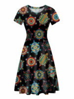 gb nat00042 01 mini turtle black round neck dress