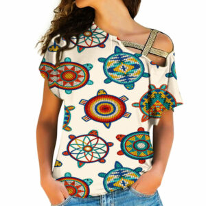 gb nat00042 02 mini turtle cream native american cross shoulder shirt 1