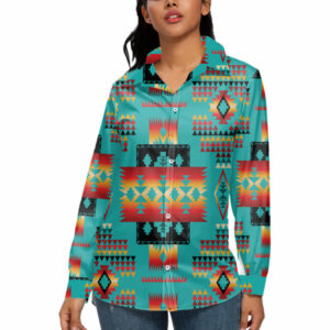 gb nat00046 01 blue native tribes pattern 3d long sleeve blouse 1