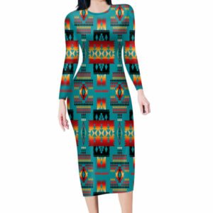 gb nat00046 01 blue native tribes pattern native american body dress 1