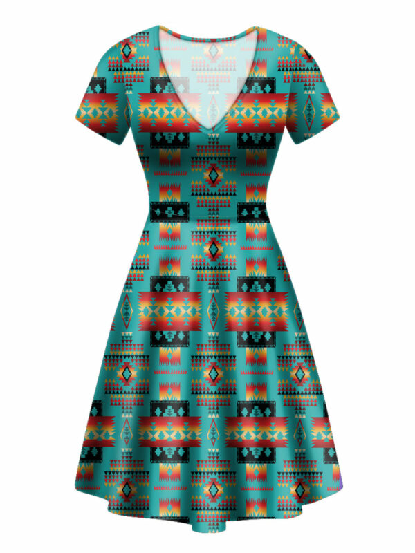 gb nat00046 01 blue native tribes pattern native american neck dress