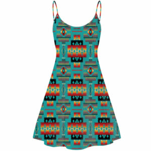 gb nat00046 01 blue native tribes pattern native american strings dress 1