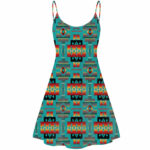 gb nat00046 01 blue native tribes pattern native american strings dress