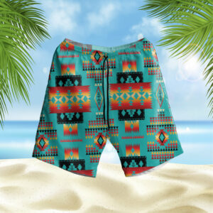 gb nat00046 01 blues pattern hawaiian shorts