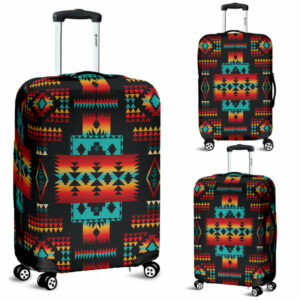 gb nat00046 02 black native tribes pattern native american luggage covers 1