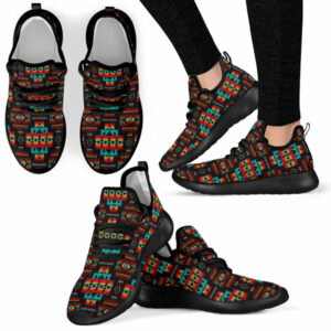 gb nat00046 02 black native tribes pattern native american mesh knit sneakers 1