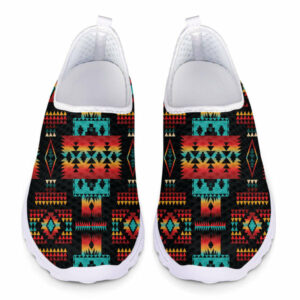 gb nat00046 02 black native tribes pattern native american mesh shoes 1
