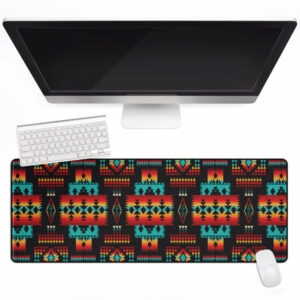 gb nat00046 02 black native tribes pattern native american mouse mat 1