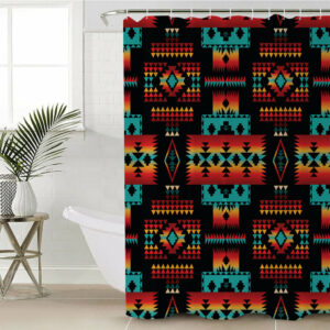 gb nat00046 02 black native tribes pattern native american shower curtain