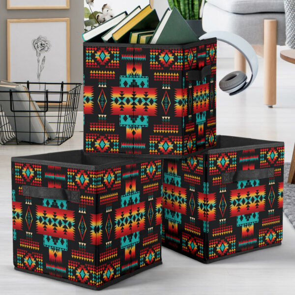 gb nat00046 02 black pattern storage cube 1