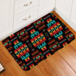 gb nat00046 02 navy native tribes pattern native american doormat