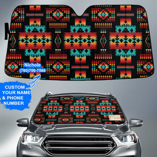 gb nat00046 02 pattern native american custom name auto sun shades
