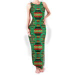 gb nat00046 05 pattern native round neck double slit sundress