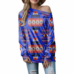 gb nat00046 06 dark blue native tribes pattern native american off shoulder