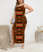 gb nat00046 08 brown native tribes oblique shoulder exposure dress with side