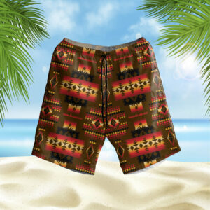 gb nat00046 08 brown pattern hawaiian shorts