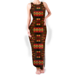 gb nat00046 08 pattern native round neck double slit sundress