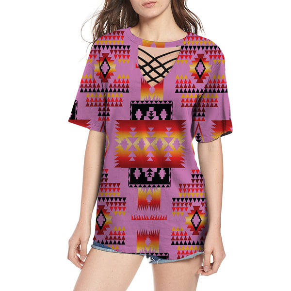 gb nat00046 09 pink tribes pattern native american neck hollow out tshirt 1