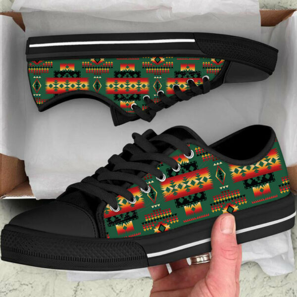 gb nat00046 10 tribes pattern native american low top canvas shoe