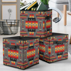 gb nat00046 11 gray pattern storage cube 1