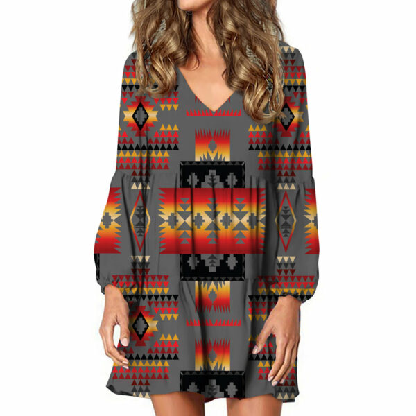 gb nat00046 11 gray tribe pattern native american swing dress