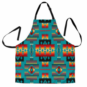 gb nat00046 14 blue native tribes pattern native american apron