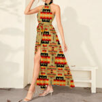 gb nat00046 15 light brown tribe pattern dress maxi ligation