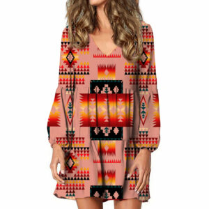 gb nat00046 16 tan tribe pattern native swing dress