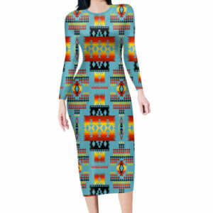 gb nat00046 20 blue native tribes pattern native american body dress 1