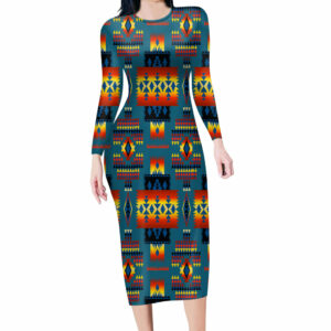 gb nat00046 21 blue native tribes pattern native american body dress