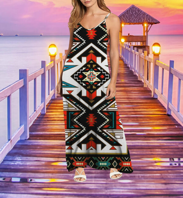 gb nat00049 pattern color native maxi dress