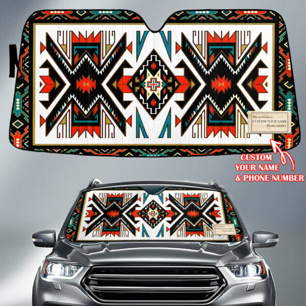 gb nat00049 pattern native american custom name auto sun shades