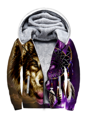 gb nat0005 dreamcatcher purple wolf native american 3d fleece hoodie 1