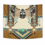 gb nat00059 brown pattern breastplate native american tapestry