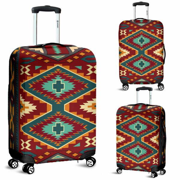 gb nat00061 native red yellow pattern native american luggage covers