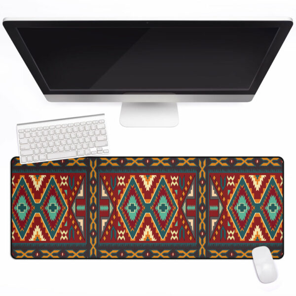 gb nat00061 native red yellow pattern native american mouse mat