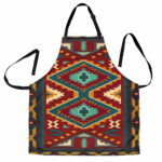 gb nat00061 red yellow pattern native american apron