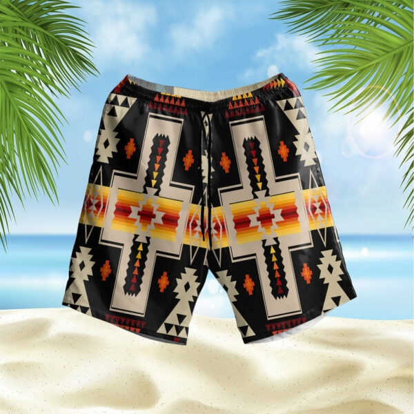 gb nat00062 01 black tribe design hawaiian shorts