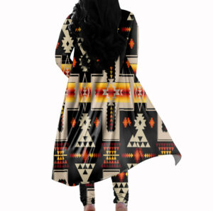 gb nat00062 01 black tribe design native american cardigan coat long pant set