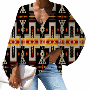 gb nat00062 01 black tribe design native american chiffon shirt 1